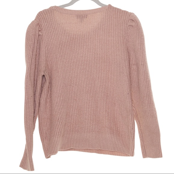 A.N.A. Puff sleeve knit rose pink sweater - Picture 3 of 3